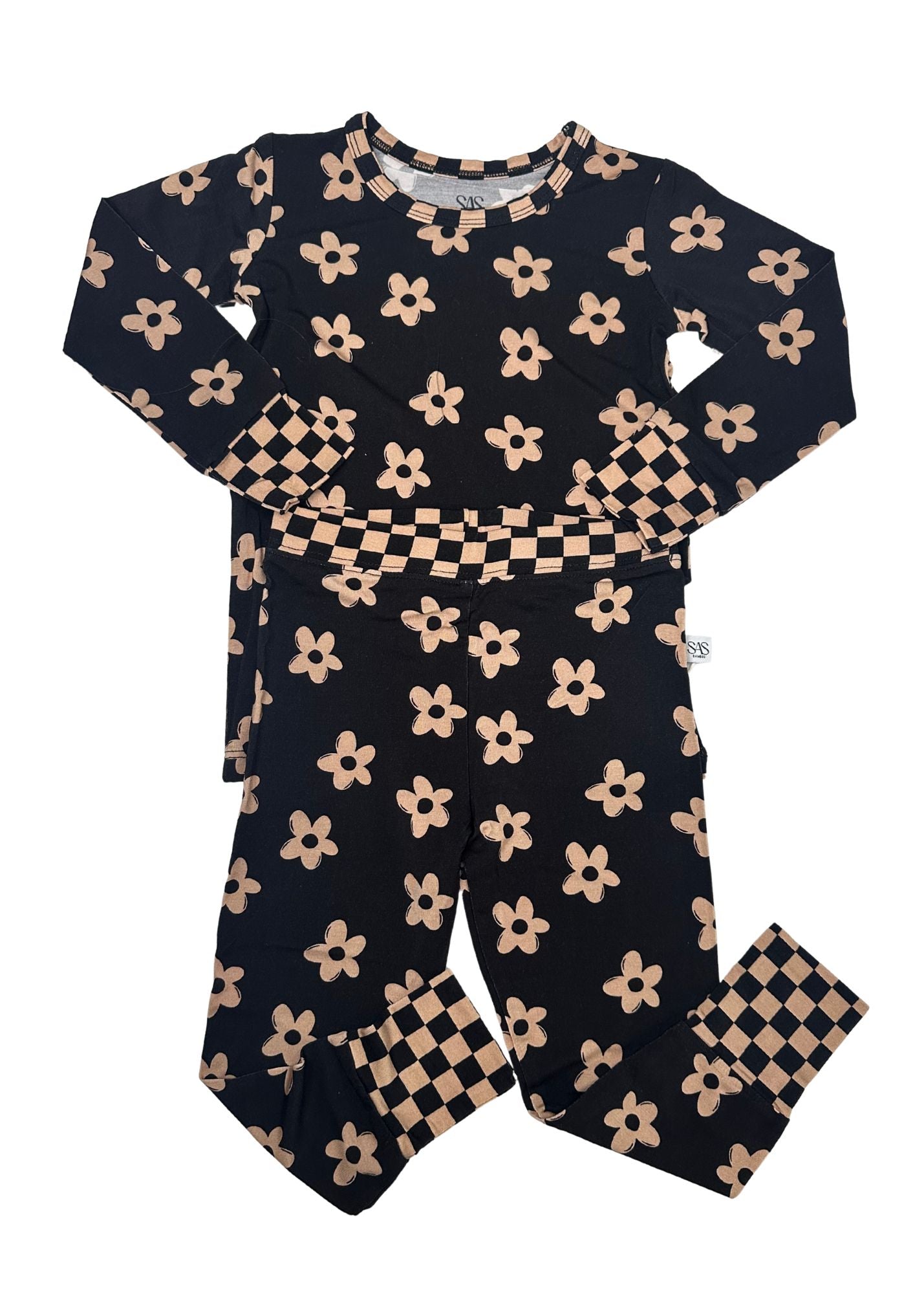 Checkered Floral Two Piece