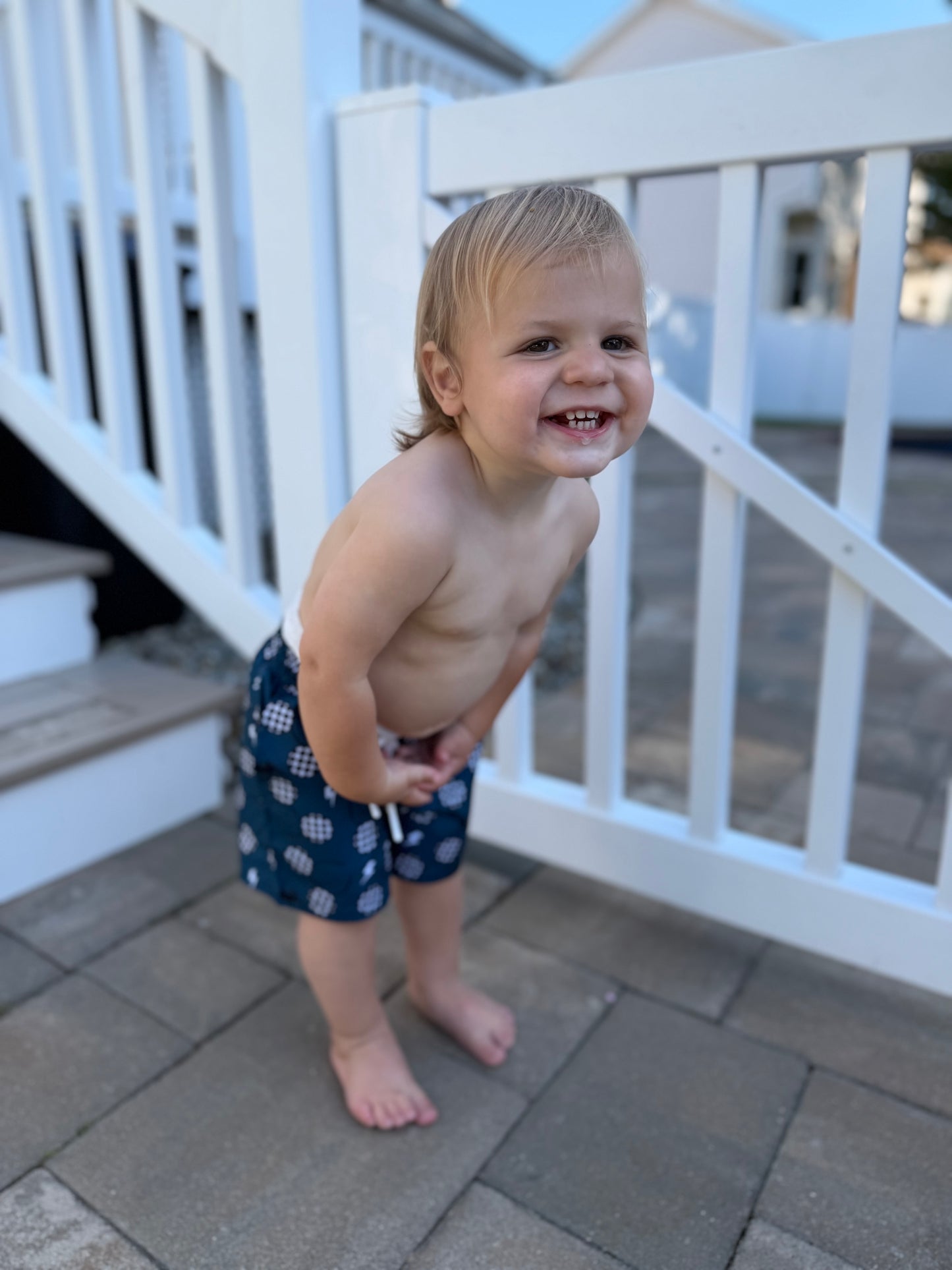 Checkered Mouse Boys Bathing Suit