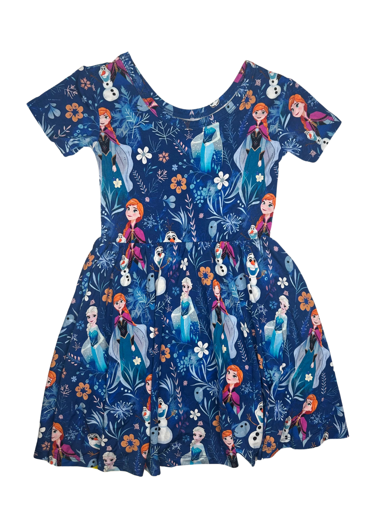 short elsa dress womens Frozen Elsa Princess Anna Little Girls Short Sleeve Dress White/Purple 5
