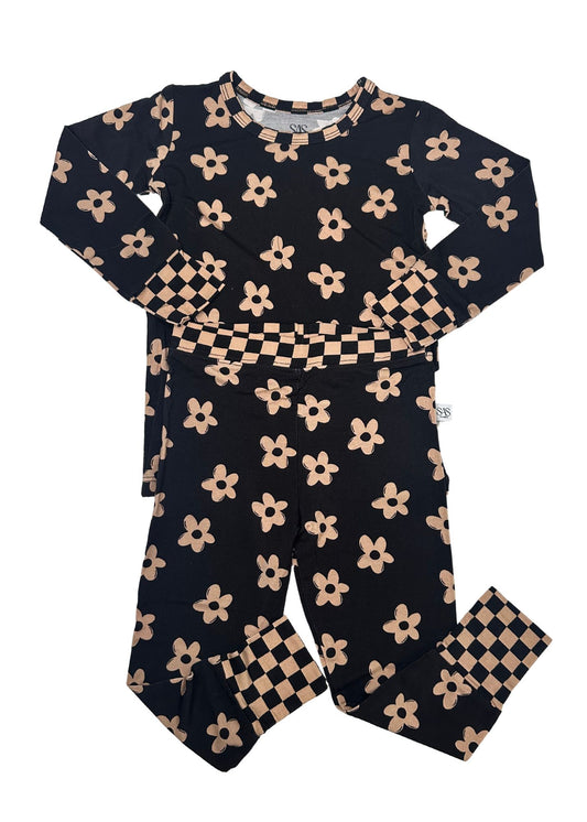 Checkered Floral Two Piece