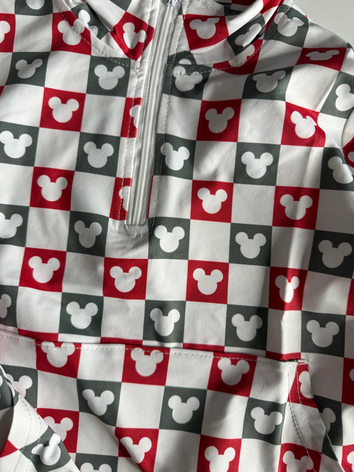 Checkered Christmas Quarter Zip Set