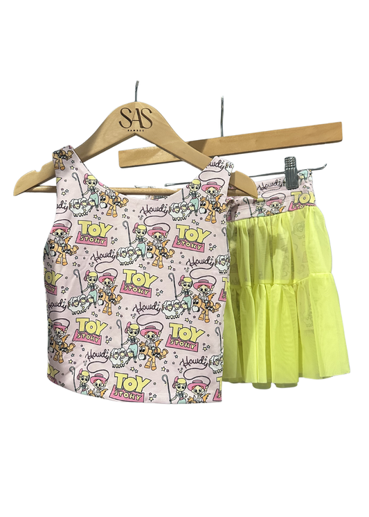 Top & Mesh Skort - Toys (Yellow)