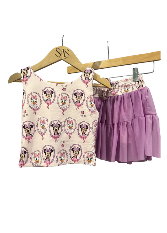 Top & Mesh Skort - Magical Girls (Purple)