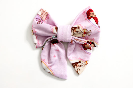 Princess Clip Bow (includes optional Nylon Headband)