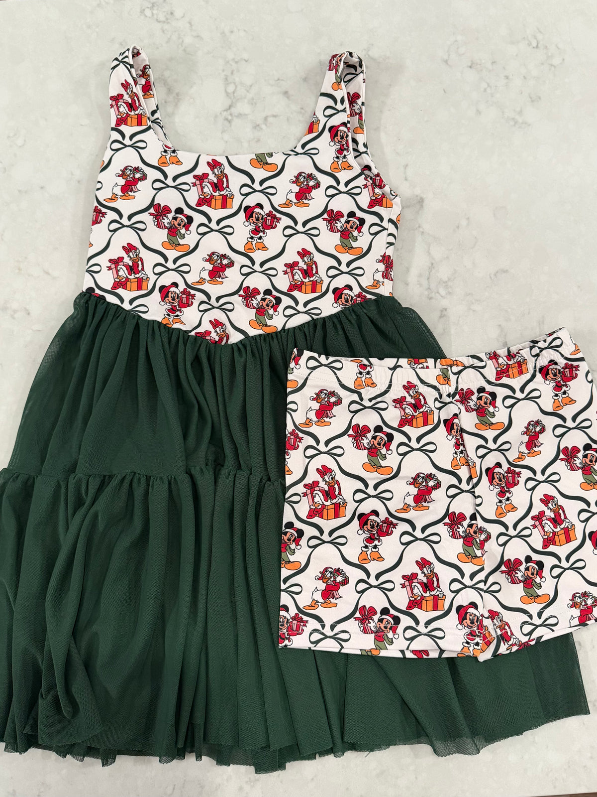 Green Christmas Child Dress