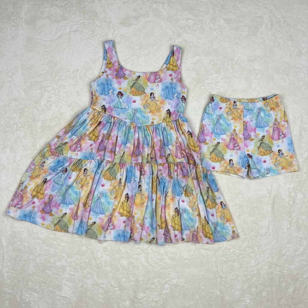 Watercolor Mesh Dress