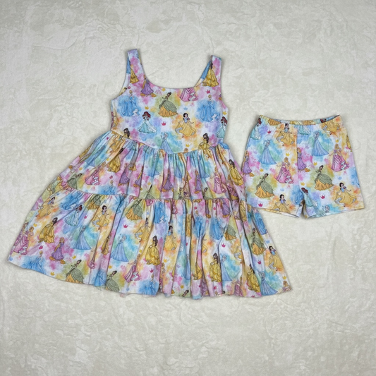 Watercolor Mesh Dress