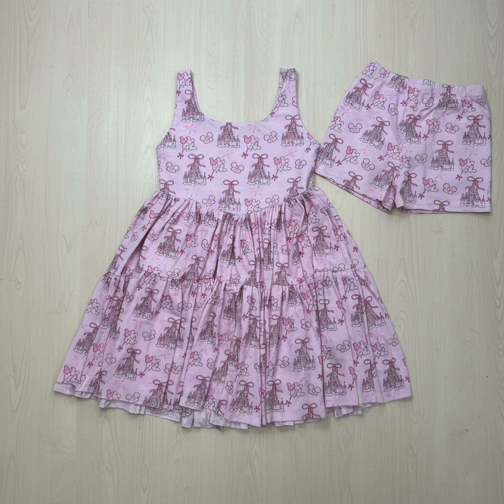 Pink Castle Mesh Dress